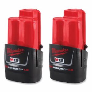 Milwaukee M12™ REDLITHIUM™ Compact (CP) Battery Pack, 12 V, 1.5 Ah, 2 Pack