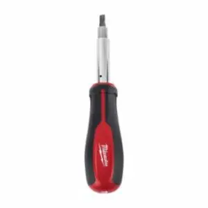 Milwaukee Multi-Bit Screwdriver with ECX®, 11-in-1, 8 Bits/3 Nut Drivers, Black/Red