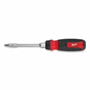 Milwaukee Multi-Bit Screwdriver, 14 in 1, Red/ Black