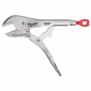 Milwaukee TORQUE LOCK™ Locking Pliers, 10 in L, 1-3/4 in Opening, Curved Jaw, Silver/Red