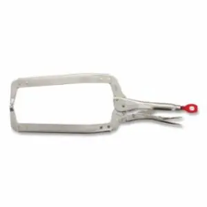 Milwaukee TORQUE LOCK™ Locking C-Clamp, Erogonomic Handle, 9.5 in Throat Depth, 18 in Length, Silver, Regular
