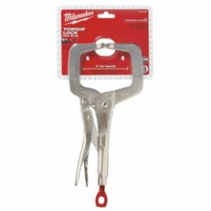 Milwaukee TORQUE LOCK C-Clamp Locking Pliers with Regular Jaws, 11 in, Forged Alloy Steel
