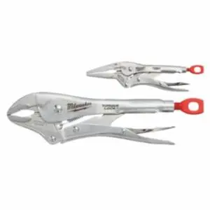 Milwaukee TORQUE LOCK Locking Pliers Set, 10" Curved Jaw Pliers, 6" Long Nose Pliers