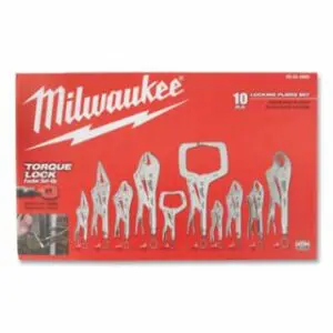 Milwaukee 10 Pc TORQUE LOCKâ„¢ Locking Pliers Set, 5 in, 6 in, 7 in, 9, 10 in, 11 in