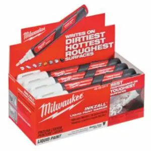Milwaukee InkZall Liquid Paint Marker, Acrylic Nib, White