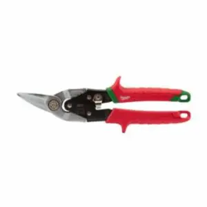 Milwaukee Cutting Aviation Snips, 5 in Cutting Length, 10 in OAL, Right