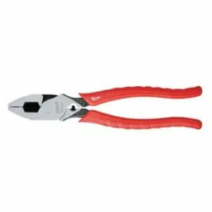 Milwaukee High Leverage Lineman’s Pliers, 9" Length, 3/4" Cut, Pipe Reamer up to 1 1/2