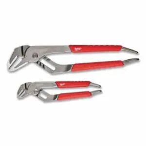 Milwaukee Comfort Grip Straight jaw Pliers Set, 6 in/10 in L, 1 in/2 in Jaw Openings, Tongue-and-Groove Jaw
