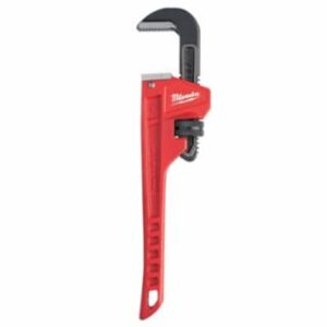 Milwaukee Pipe Wrench, 10 in L, Steel