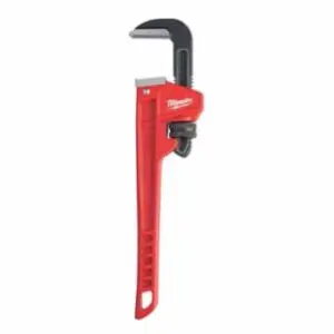 Milwaukee Pipe Wrench, 12 in L, Steel