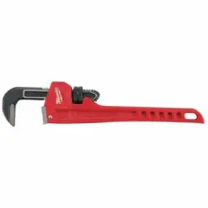 Milwaukee Pipe Wrench, 14 in L, Steel