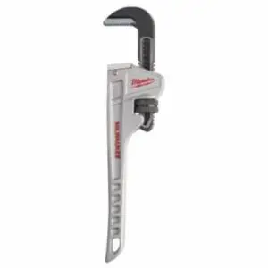 Milwaukee Pipe Wrench, 10 in L, Aluminum