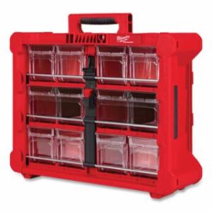Milwaukee PACKOUTâ„¢ Tilt Bin Organizer, 40 lb Capacity, 10 Bins