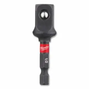 Milwaukee Shockwave Impact Duty™ Socket Adapter, 1/4 in Hex Drive, 1/2 in Square Drive, 2.95 in L
