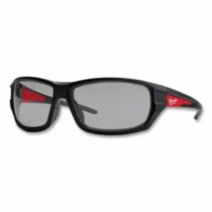 Milwaukee Safety Glass, Polycarbonate Lens, Gray, Nylon Frame