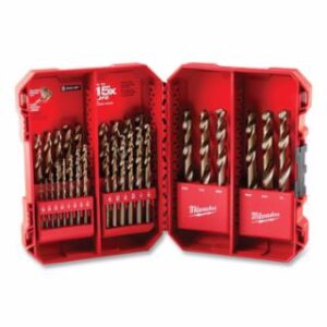 Milwaukee RED HELIXâ„¢ Cobalt Drill Bit Set, 29-Pc, 1/16 in to 1/2 in Cut dia