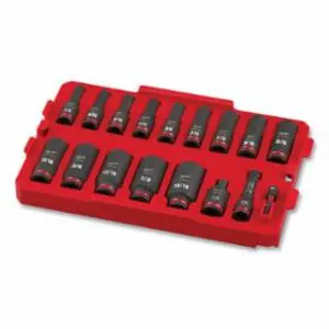 Milwaukee SHOCKWAVE Impact Duty™ Socket Set with Tray, 3/8 in Drive, 17 Pc, SAE