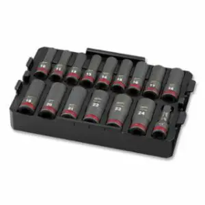 Milwaukee SHOCKWAVE Impact Duty™ Socket Set with Tray, 1/2 in Drive, 16 Pc, MM