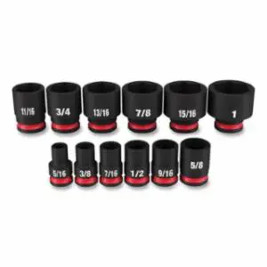 Milwaukee Shockwave™ Impact Duty™ 6-Point Socket Set, 3/8 in, SAE STD, 12-Pc