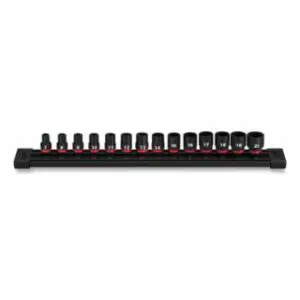 Milwaukee Shockwave™ Impact Duty™ 6-Point Socket Set, 3/8 in, Metric STD, 14-Pc