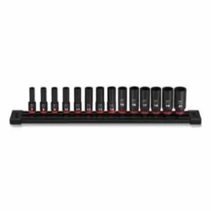 Milwaukee Shockwave™ Impact Duty™ 6-Point Socket Set, 7mm-19mm & 21mm