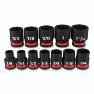 Milwaukee Shockwave™ Impact Duty™ 6-Point Socket Set, 1/2 in, SAE STD, 12-Pc