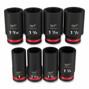 Milwaukee Shockwave™ Impact Duty™ 6-Point Socket Set, 3/4 in, SAE Deep, 8-Pc