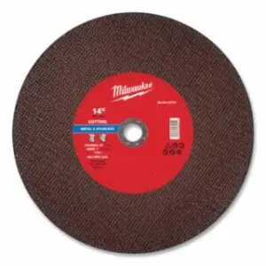 Milwaukee Metal Cut Off Wheel Type 1, 14 in dia, 1/8 in Thickness, 1 in Arbor dia, 30 Grit, Aluminum Oxide