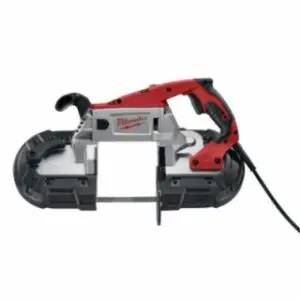 Milwaukee Deep Cut Variable-Speed Band Saw, AC/DC, Top Front/D-Handles, 300 to 380 SFPM, Carrying Case