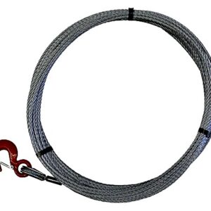 Tractel 10,000 lbs. and (5/16 in.) 5x19 or 5x26 Wire Rope Assembly With Hook And Welded Tip