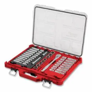 Milwaukee 47 Piece Ratchet & Socket Set w/ PACKOUT™ Low-Profile Organizer
