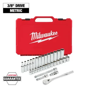 Milwaukee 3/8" Drive 32 Piece Ratchet & Socket Set - Metric