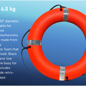 TaylorTec 30" Ring Buoy, 4.0 kg, Quick-Release - RB-30 4.0S