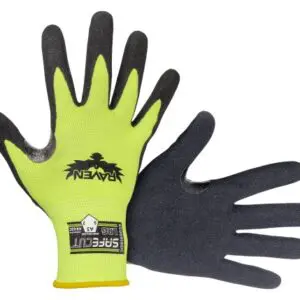SAS Safety Corp Hi-Viz Raven® SafeCut™ A3 Sandy Nitrile Palm Glove - 12 Pack