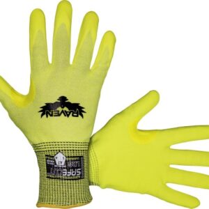 SAS Safety Corp Hi-Viz Raven® SafeCut™ A7 Nitrile Palm Gloves - 12 Pack