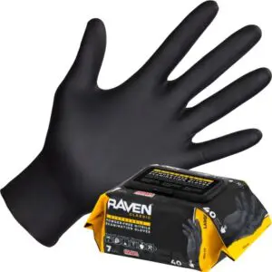 Raven Powder-Free Exam Grade Nitrile Disposable Gloves - 7 Mil - 40PK