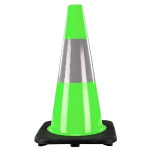 SAS Safety Corp 18" InVue Hi-Viz Safety Cone Green w/ Reflective Collar