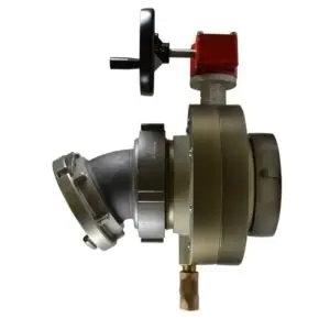 South Park Corp. BV-78H Storz Butterfly Valve, 30° Elbow, Gear Operator, Speed Handwheel